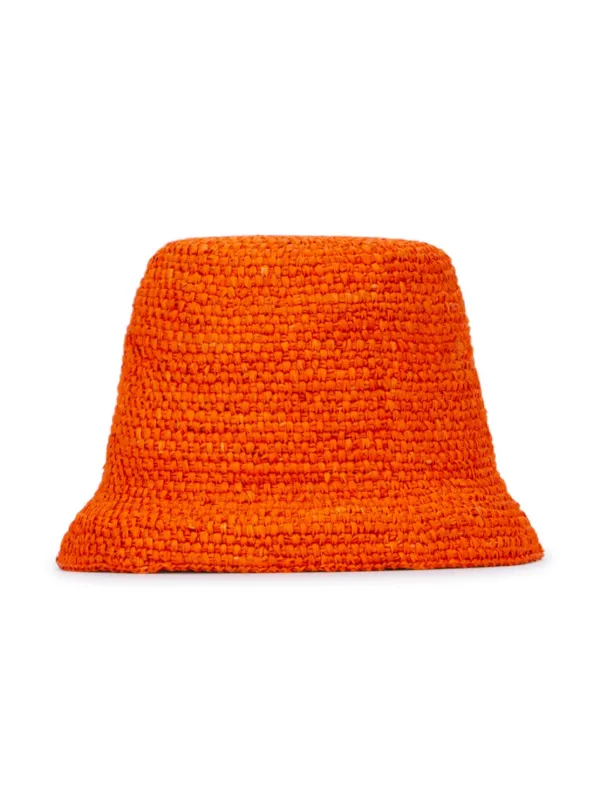 【送料&関税込】Jacquemus Le Bob Ficiu Hat Le Bob Ficiu raffia bucket hat in beige - Jacquemus | Mytheresa