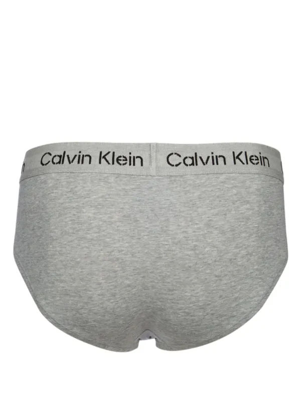 Calvin Klein logo print Waistband Briefs Grey FARFETCH ZA