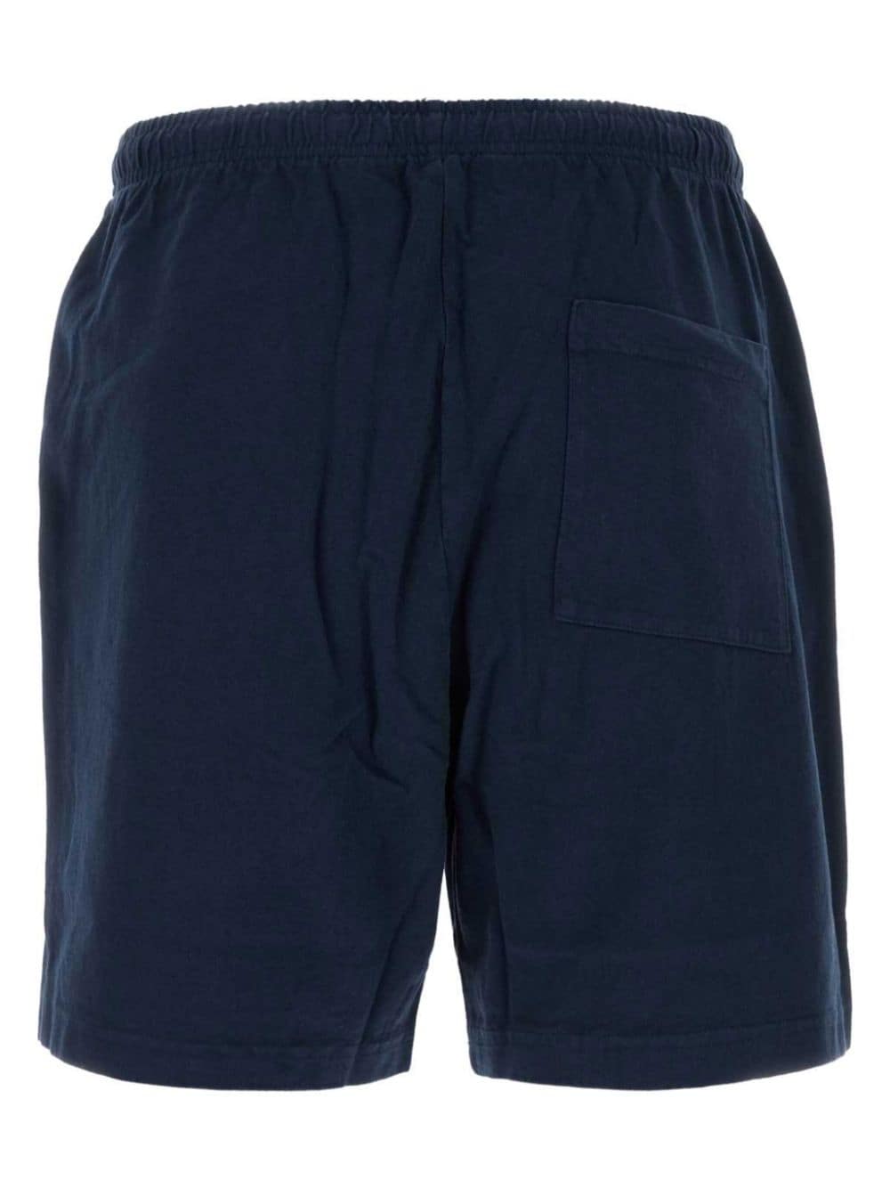 Sporty & Rich logo-print cotton shorts - Blauw