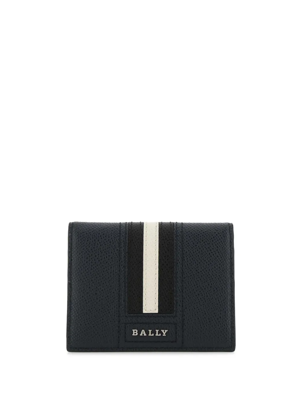 Bally Leren portemonnee met lintstreep Blauw