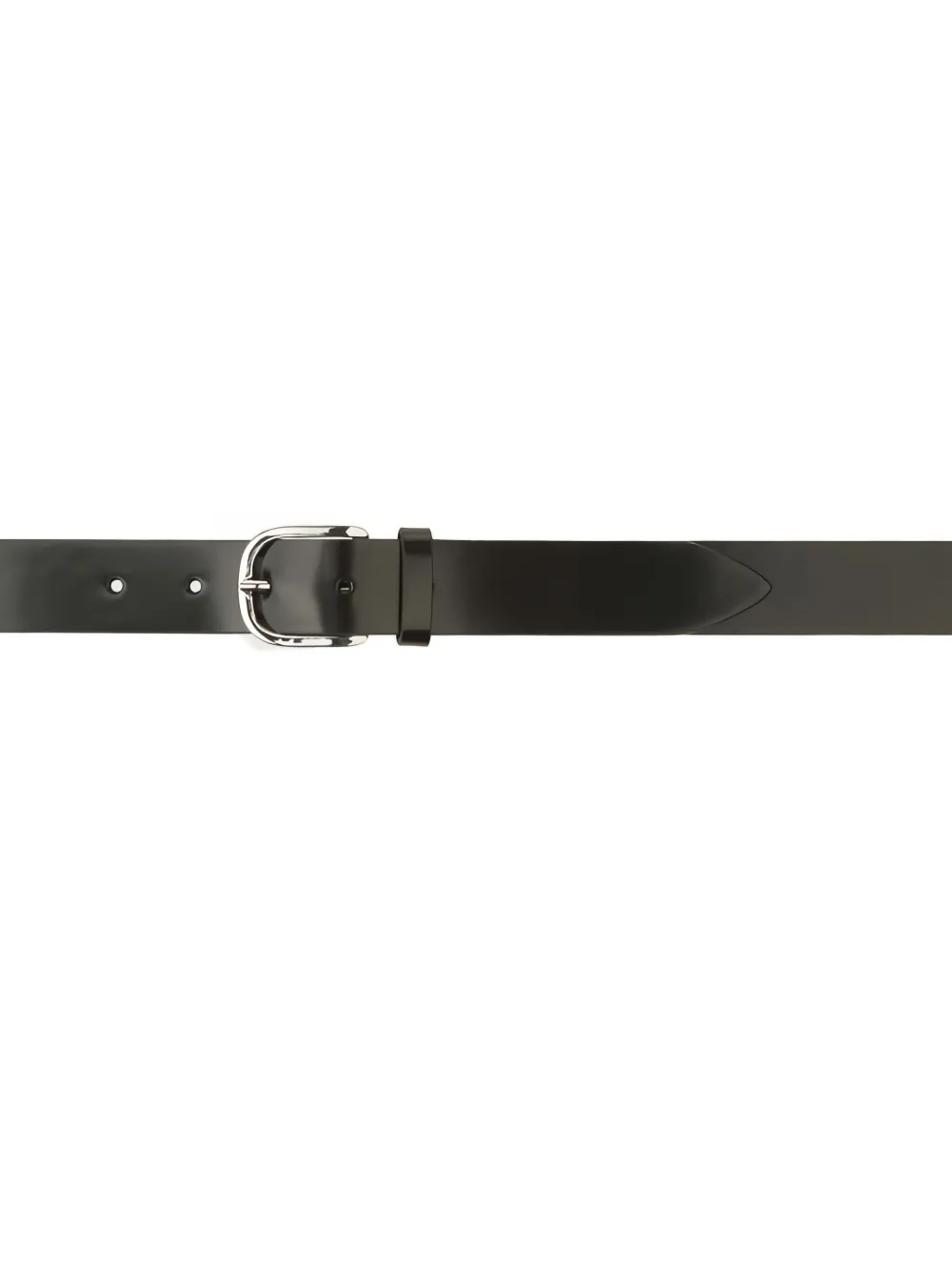 Orciani leather buckle belt - Zwart