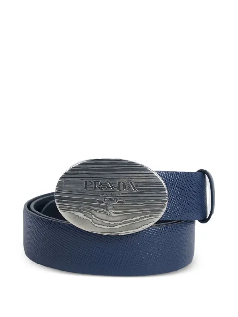 Prada textured-buckle belt