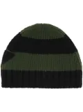 Prada striped beanie - Black