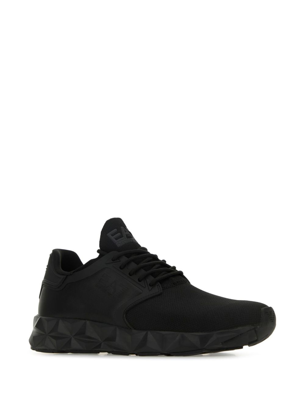 Ea7 Emporio Armani lace-up contrast-sole sneakers - Zwart