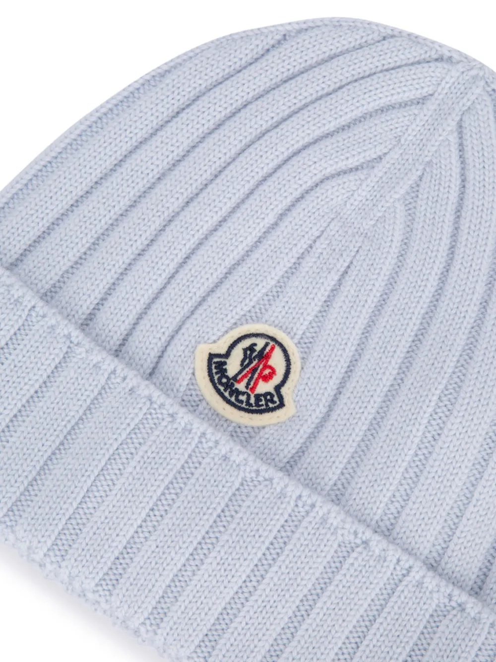  Moncler Enfant Gorro Con Aplique Del Logo - Azul 