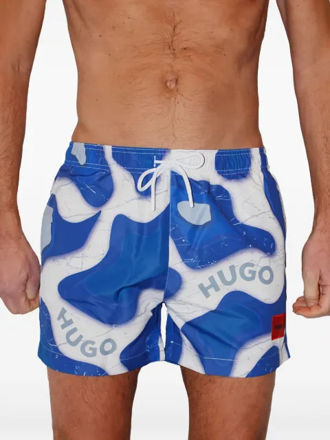 HUGO shorts de playa con logo estampado