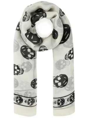 ALEXANDER MCQUEEN スカル柄 マフラー ウール80%シルク40% 14083816_54742180_600.jpg