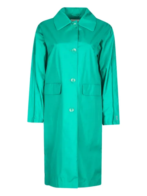 Add button-fastening collared coat