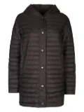Add hooded quilted coat - Black