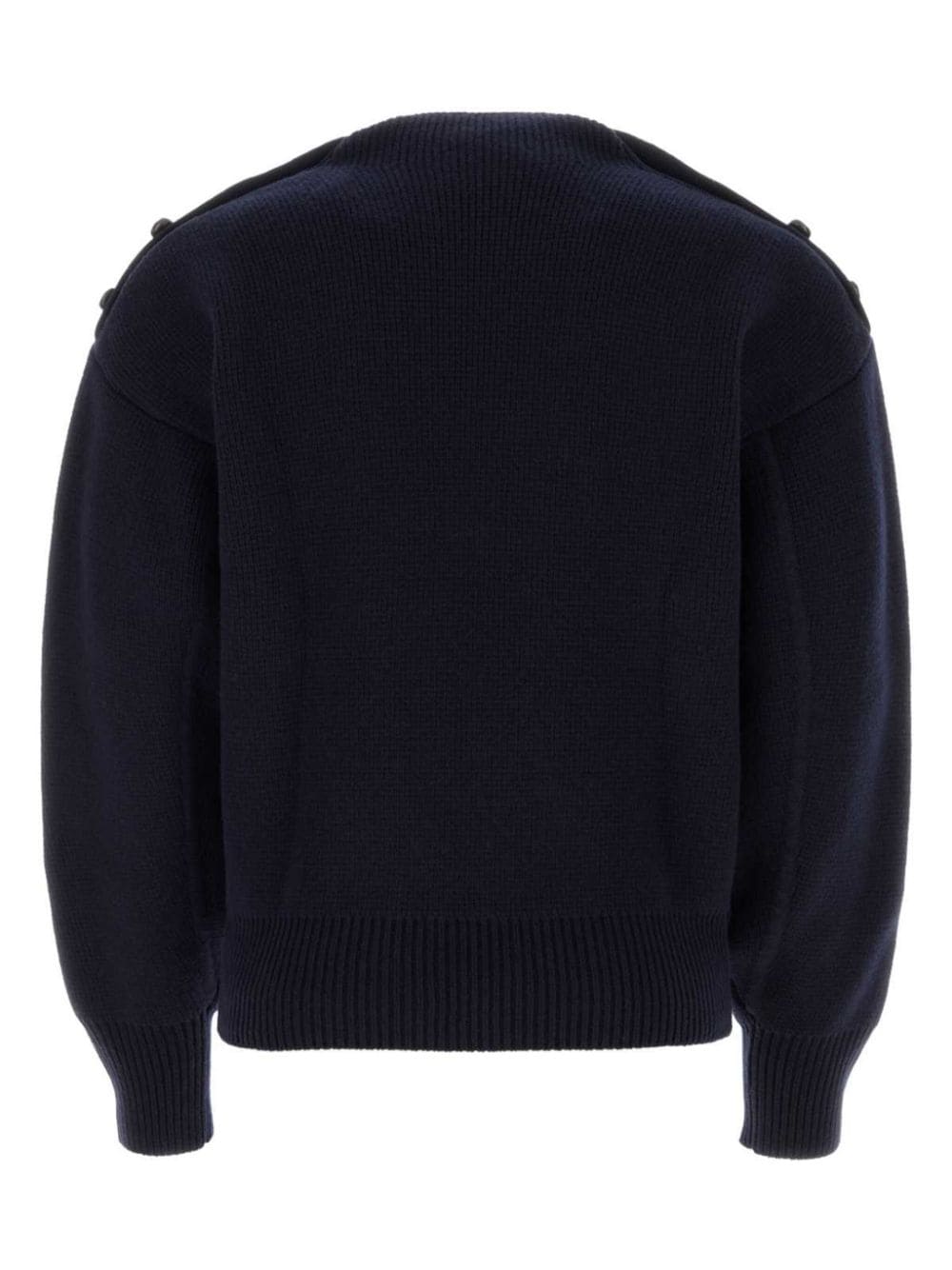 Shop Ferragamo Studded Mock-neck Knitted Jumper In Blau