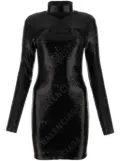 Balenciaga all-over logo sequin mini dress - Black