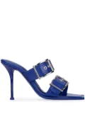 Alexander McQueen 100mm buckled leather sandals - Blue