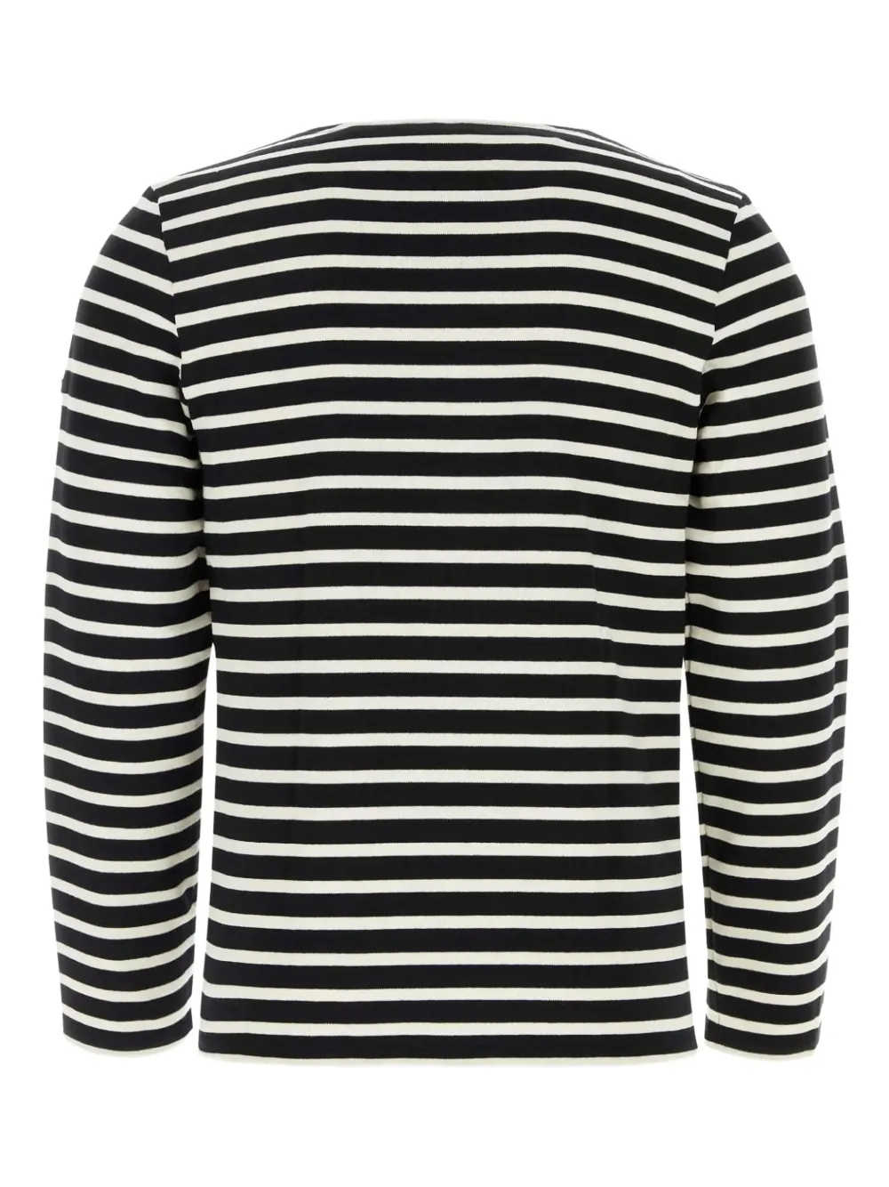 Saint James Gestreept T-shirt met lange mouwen - Zwart