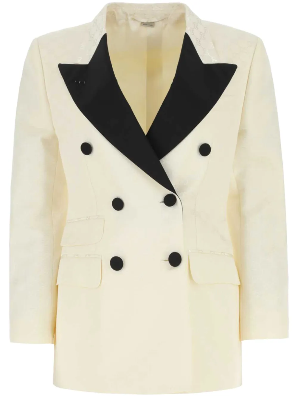 Gucci Blazer met GG-borduurwerk Beige