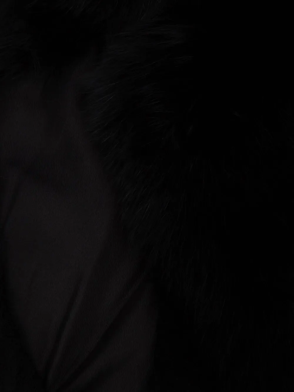 Yves Salomon faux-fur padded scarf - Zwart