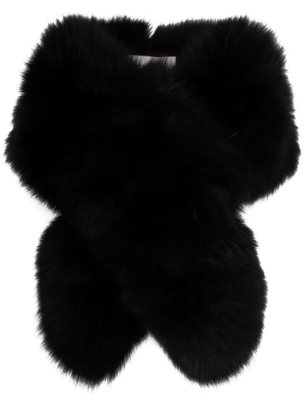 Yves Salomon faux-fur padded scarf - Black