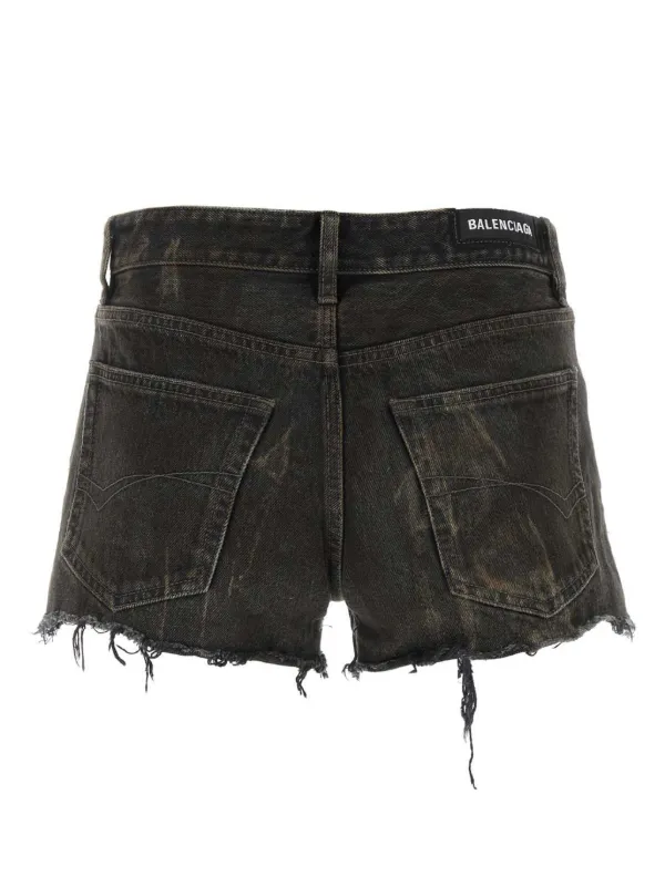 パンツ BALENCIAGA Women Shorts  Burmudas 793294 4E2B9 1081 Black Women's Activewear Cycling Shorts in Black | Balenciaga US