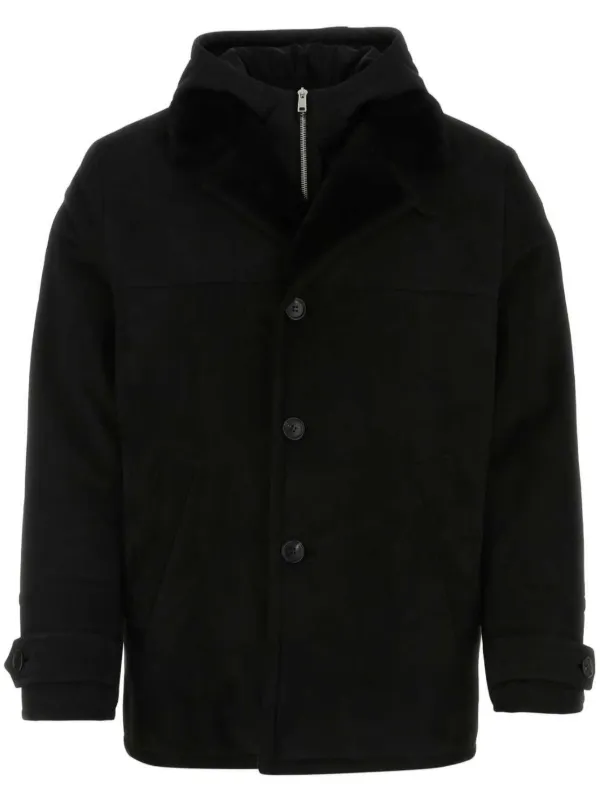 PRADA シアリングジャケット 46 Prada シアリングジャケット | ブラック | FARFETCH JP