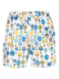 Fedeli graphic-print swim shorts - White