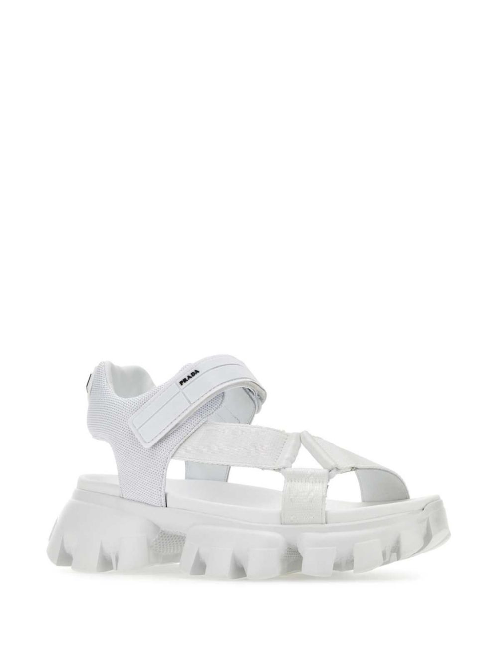 Prada logo-print sandals - Wit