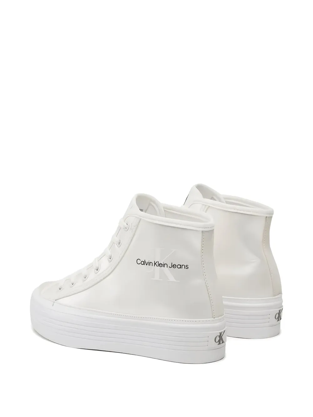 Calvin Klein Platform High-top Sneakers In White