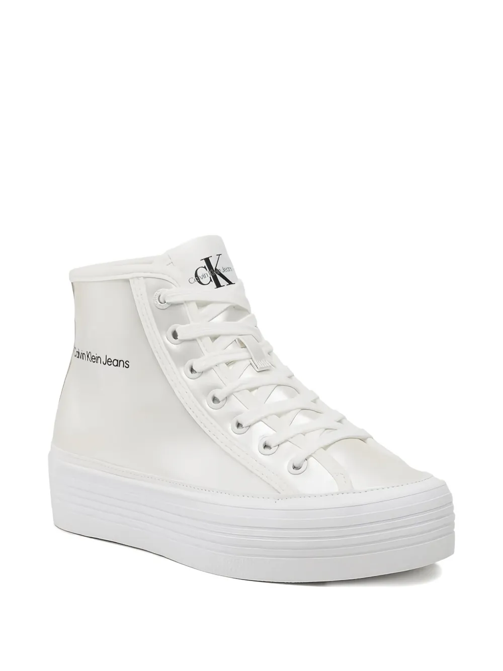 Calvin Klein Platform High-top Sneakers In White