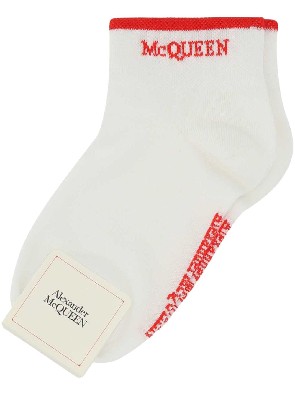 Alexander McQueen logo intarsia-knit socks - Bianco