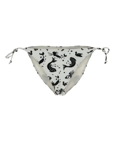 Prada tie-side printed bikini bottom
