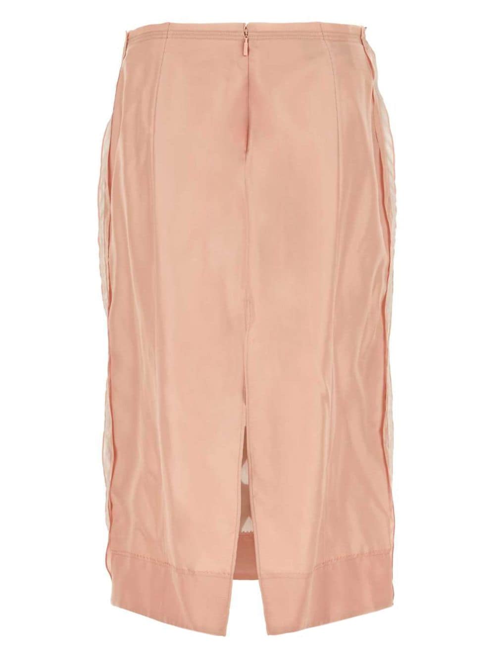 Gucci cut-out detailing silk skirt - Roze