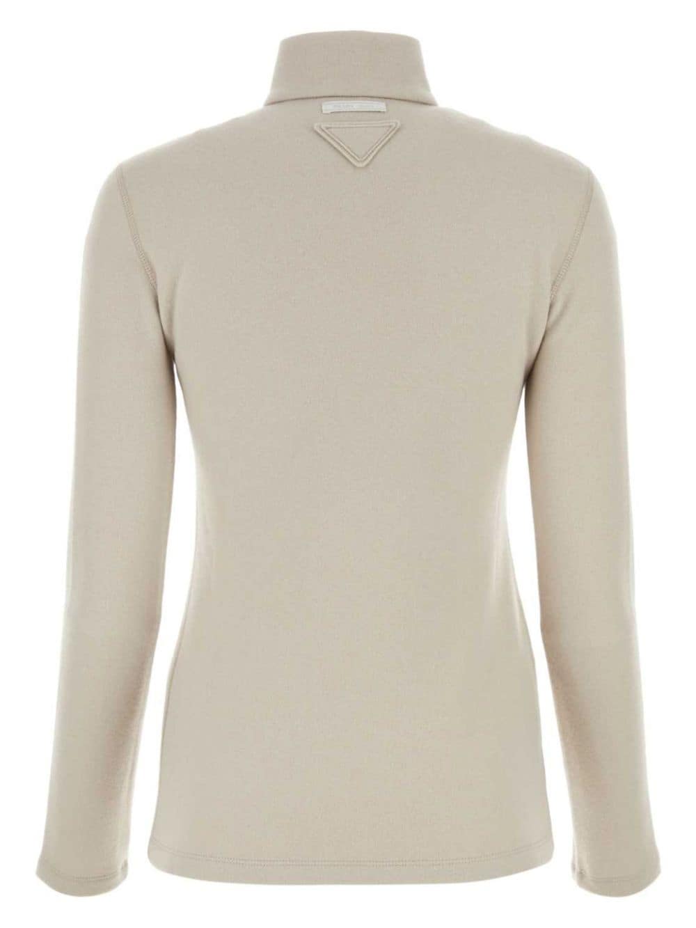 Prada triangle-logo sweater - Beige