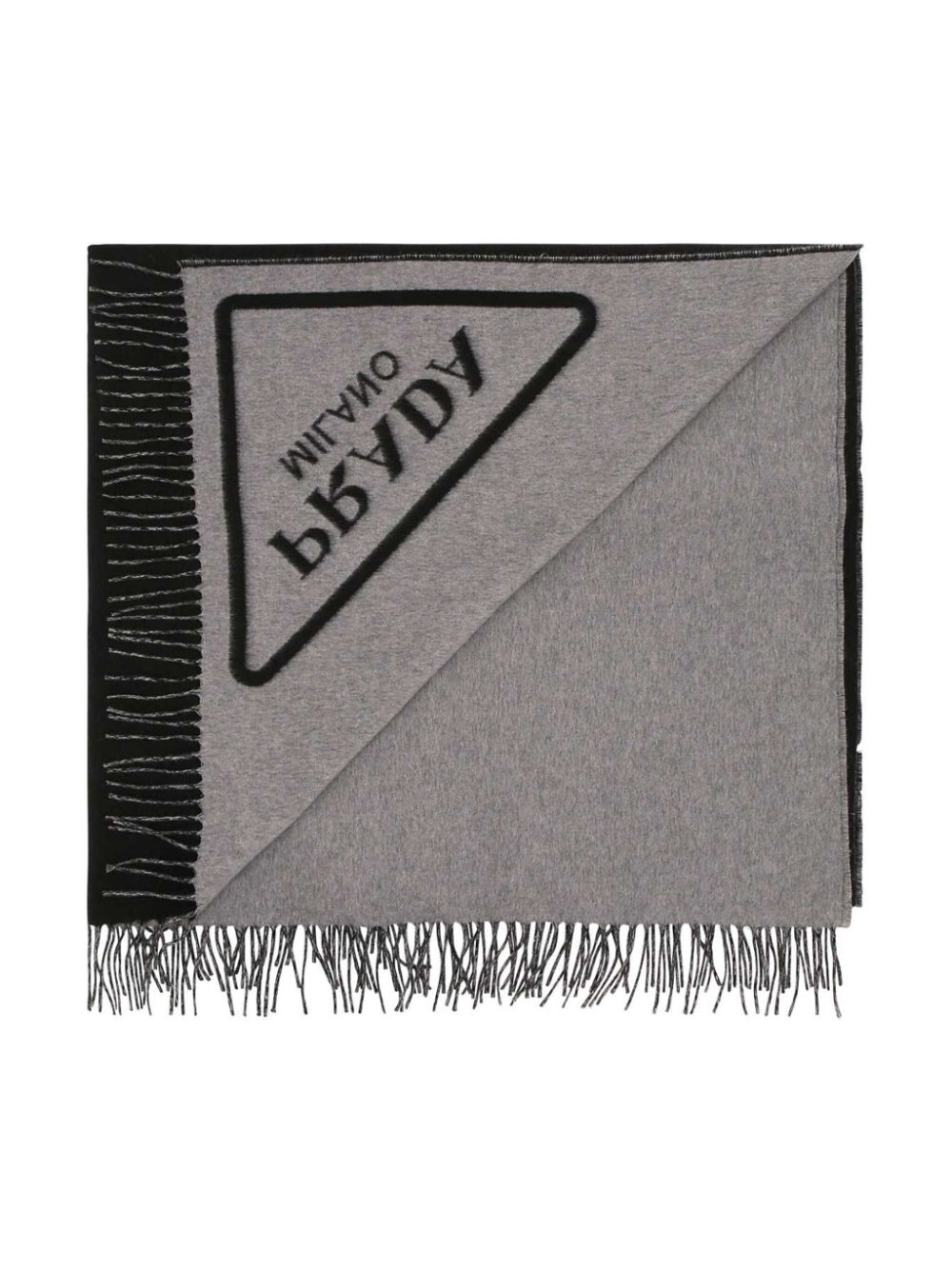 Prada logo-print blanket - Grijs