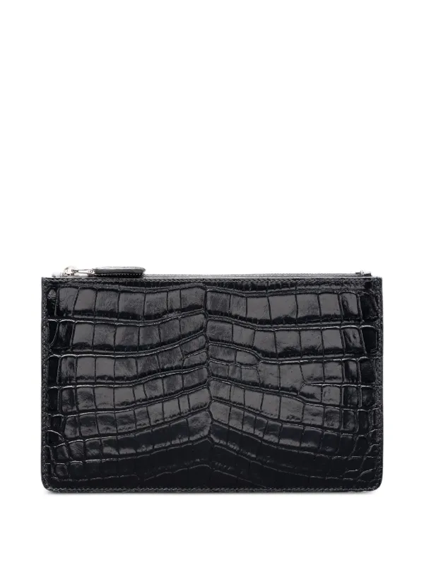 Prada レザー トラベルポーチ | ブラック | FARFETCH JP
