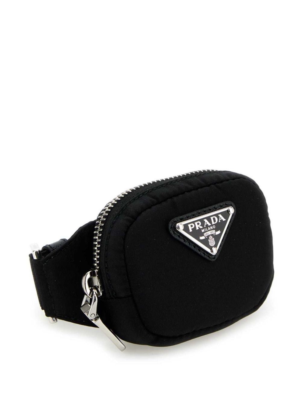 Prada logo-plaque belt bag - Zwart