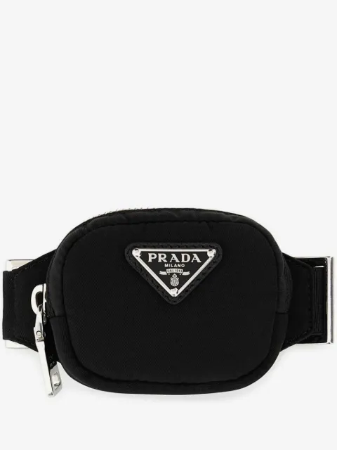 Prada logo-plaque belt bag