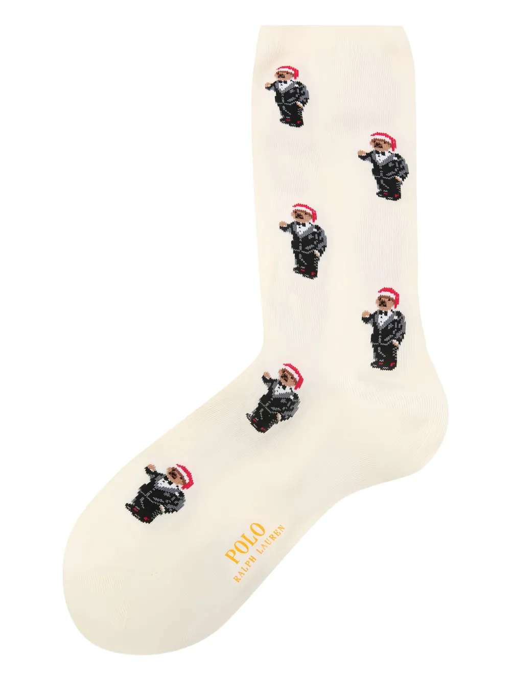 Polo Ralph Lauren bear-pattern socks Beige