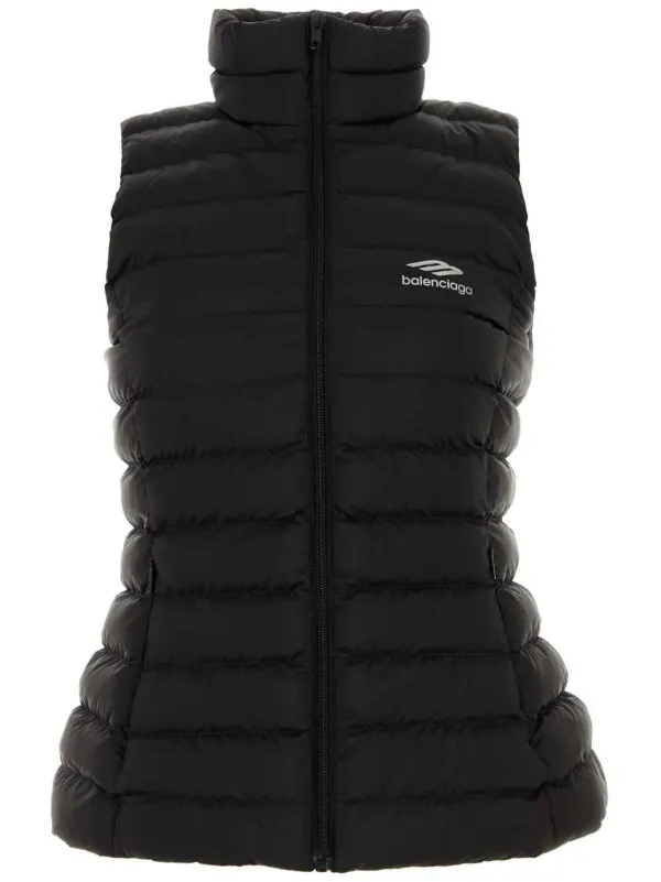 Balenciaga Black Puffer Gilet BALENCIAGA Cocoon Puffer Gilet Black
