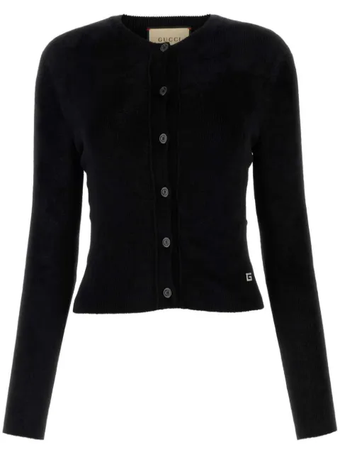 Gucci logo-plaque cardigan 