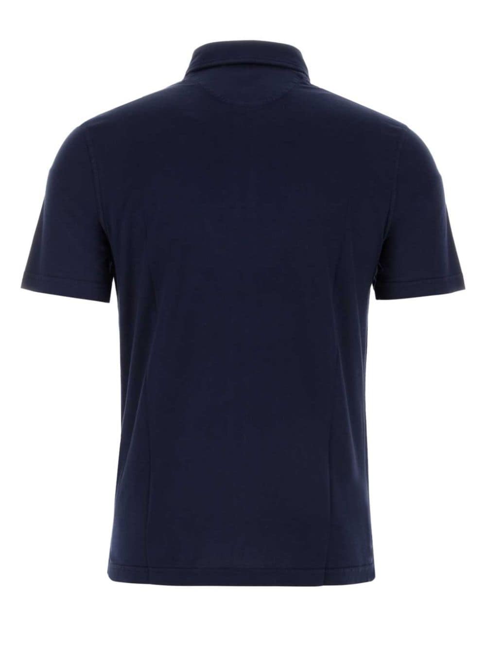 Fedeli cotton short-sleeved polo shirt - Blauw