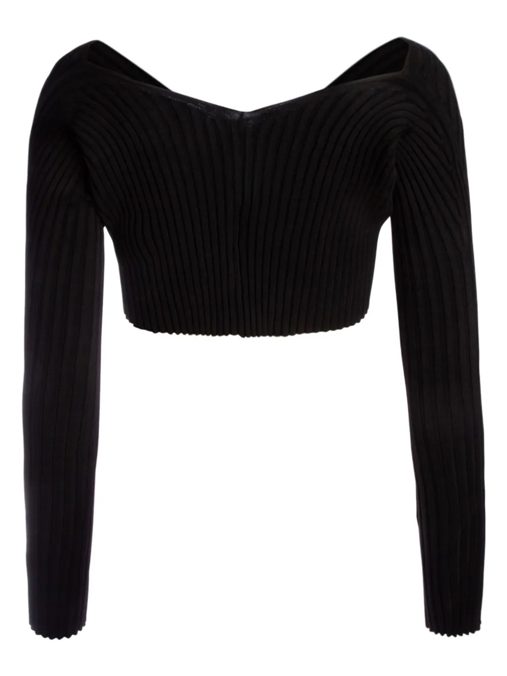 Jacquemus ribbed-knit cardigan - Zwart