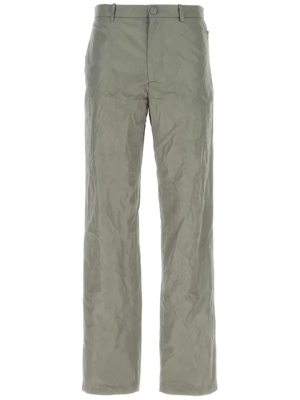 Balenciaga Crinkled straight-leg Trousers | Green | FARFETCH CA
