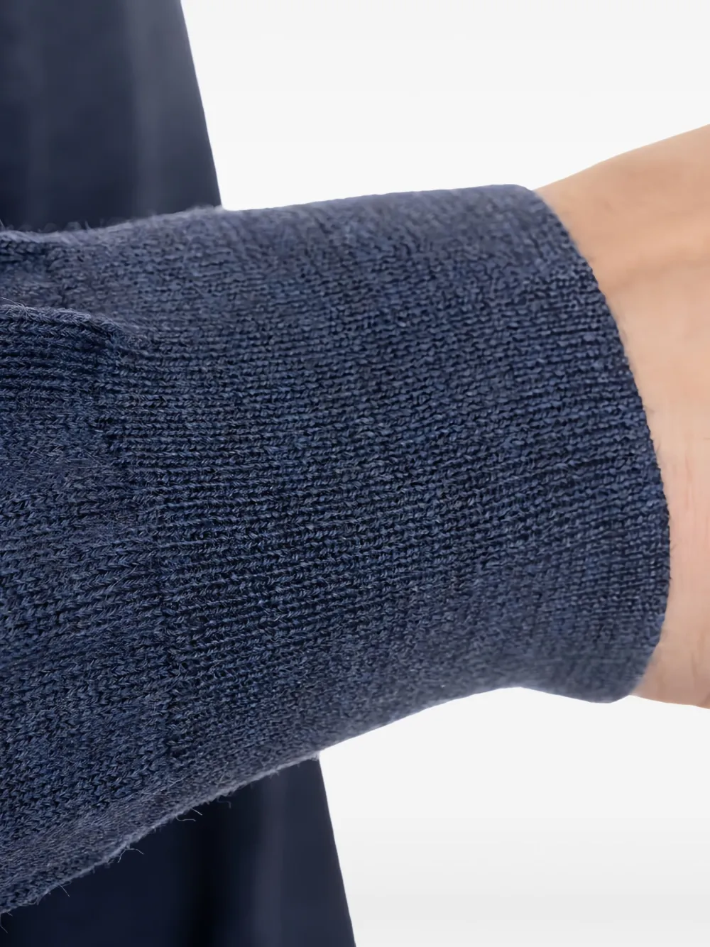 Barba round-neck long-sleeve sweater Blauw