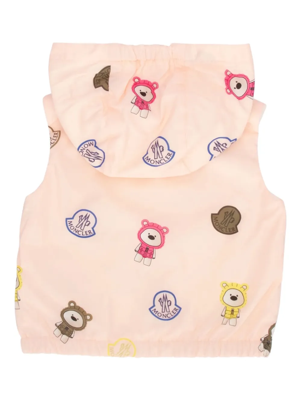 Moncler Enfant teddy-print vest - Roze
