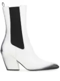 Prada 100mm leather Chelsea boots - White