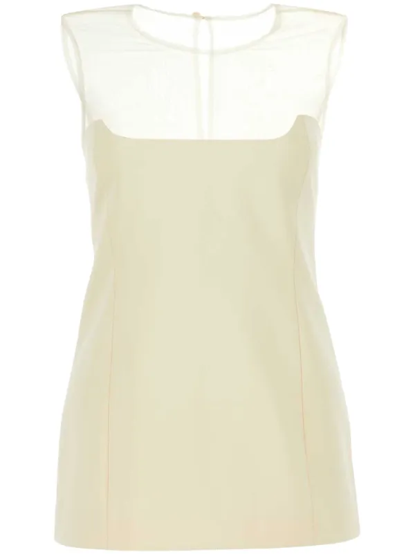 Khaite Panelled Blouse in Neutrals