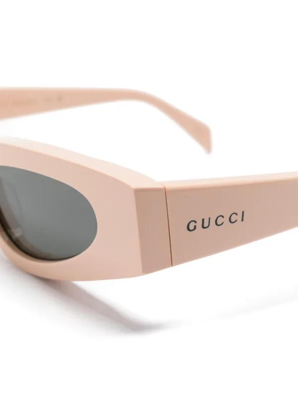 GUCCI ピンク キャットアイ サングラス ラウンドフレーム サングラス（アジアン フィット）ピンク