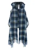 Woolrich hooded cape scarf - Blue