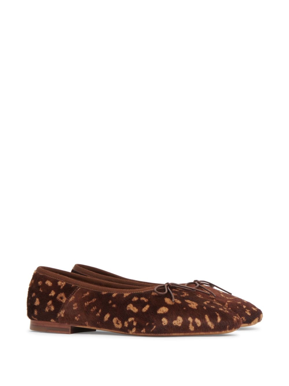 Shop Mansur Gavriel Dream Ballerina Shoes In Brown