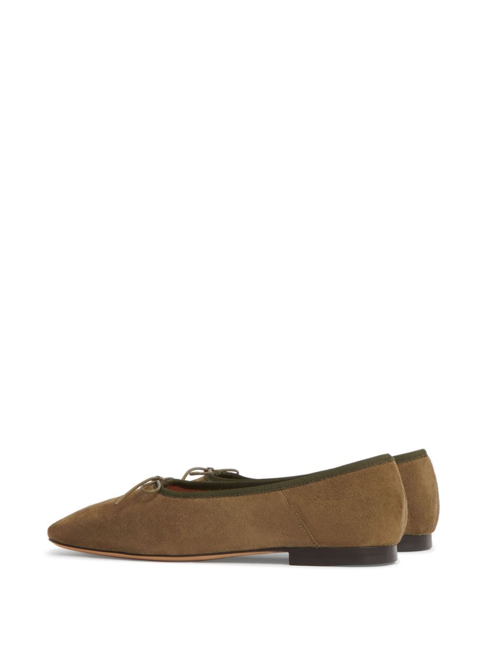 Shop Mansur Gavriel Bianca Ballerina Shoes In Brown