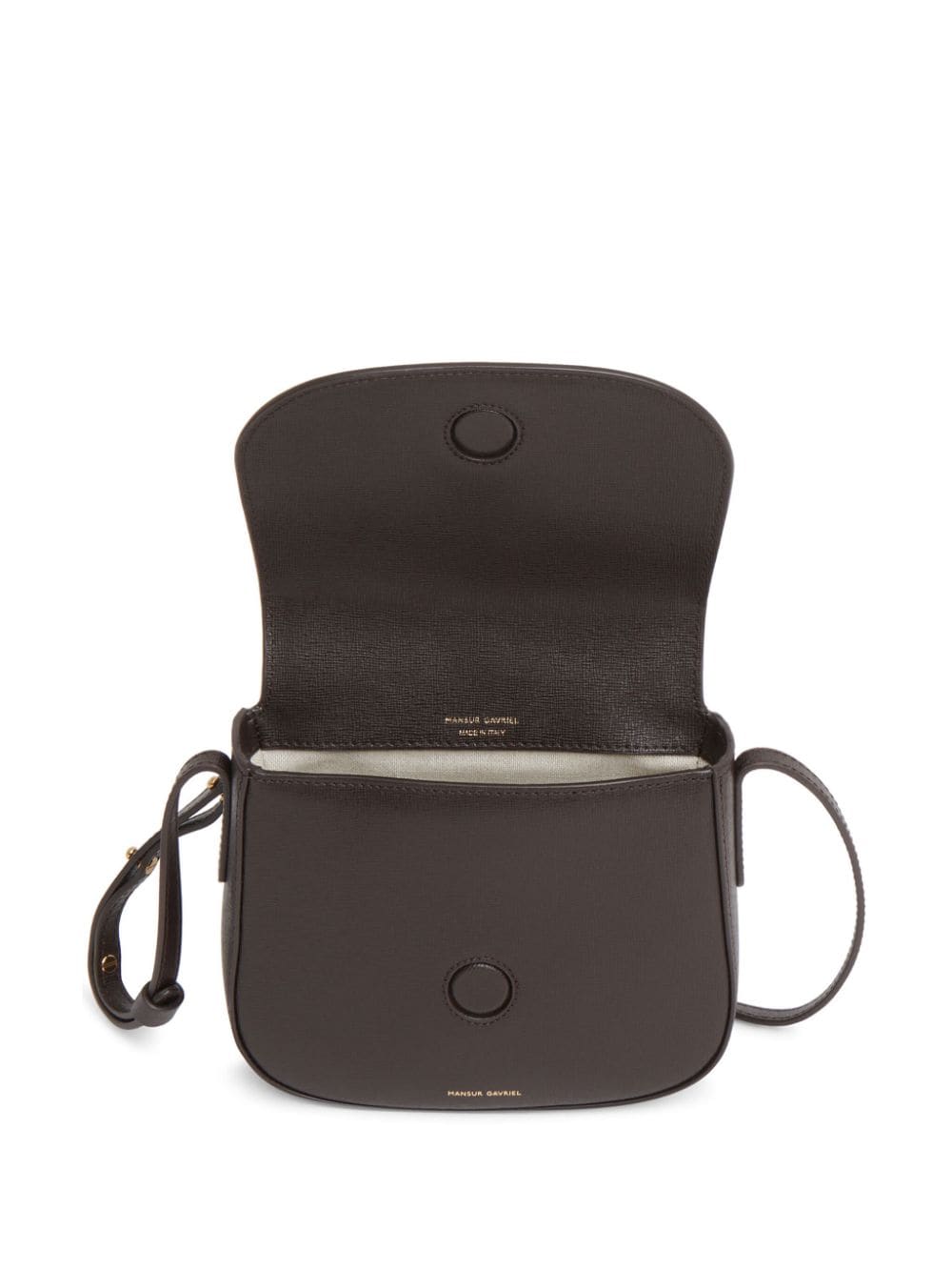 Shop Mansur Gavriel Mini Classic Crossbody Bag In Brown