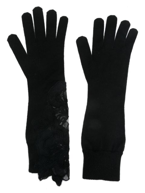 Ermanno Scervino floral-appliqué gloves